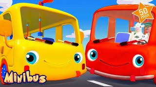 Wheels On The Bus  More Nursery Rhymes amp Kids Songs  Minibus [upl. by Yekram]