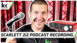 How To Record A Podcast With Scarlett 2i2 Audio Interface [upl. by Ettelloc]