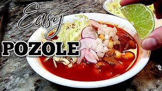 RED POZOLE  Pozole Rojo  How To Make Pozole EASY  Simply Mamá Cooks [upl. by Gnohc]