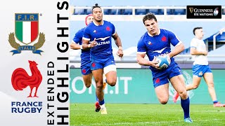 Italy v France  EXTENDED Highlights  Dupont Stars in BonusPoint Win  Guinness Six Nations 2021 [upl. by Netsrijk250]