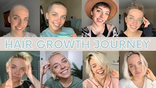 FULL hair growth timeline from bald to a bob With pictures  Life After Cancer [upl. by Ham]