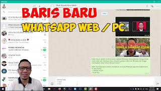 Cara Enter Baris Baru di WhatsApp Web atau Desktop  PC [upl. by Hailahk265]