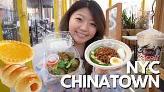 WHAT TO EAT IN NEW YORK CHINATOWN 🥟🗽 DIY Food Tour [upl. by Angie563]