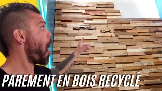 POSER DES PLAQUETTES DE PAREMENT EN BOIS RECYCLÉ [upl. by Alyakem]