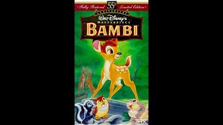 Opening To Bambi 1997 VHS [upl. by Yekcor]