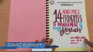 Henry Fayol’s 14 Principles Of Management with Reference to Starbucks  Business Studies Project [upl. by Racklin]