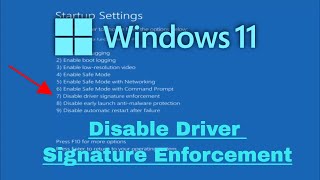 How To Disable Driver Signature Enforcement On Windows 11 Tutorial [upl. by Rae]