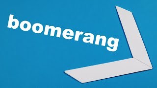 Easy Origami Boomerang Paper Toys [upl. by Charlena339]