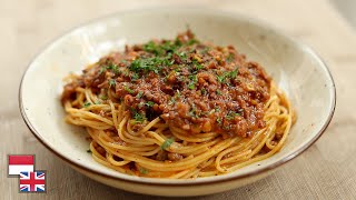 Resep SPAGHETTI BOLOGNAISE Bahan LOKAL Kualitas Resto [upl. by Booth]