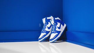 Nike Dunk High Retro quotKentuckyquot Game Royal Review amp OnFeet [upl. by Auqined]