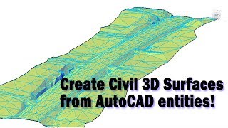 Creating Civil 3D Surfaces from Selected Drawing Objects [upl. by Howey]