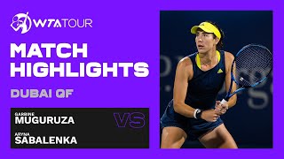 Garbine Muguruza vs Aryna Sabalenka  2021 Dubai Quarterfinals  WTA Match Highlights [upl. by Bush]