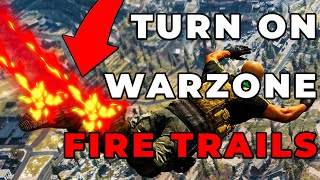 HOW TO TURN ON CUSTOM PARACHUTE TRAILS IN WARZONE  FIRE amp SMOKE TRAIL COD Warzone Tips [upl. by Eivi510]