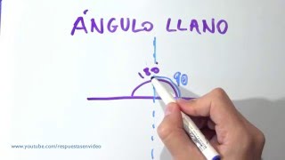 Qué es un ángulo llano  Cuál es definición dibujos y ejemplos [upl. by Fauman]