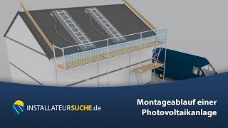 🇩🇪 Montageablauf einer Photovoltaikanlage [upl. by Dahsra]