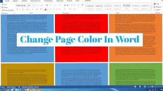 How To Different Color For Each Page In Microsoft Word  Change Word Page Colour [upl. by Tirreg865]