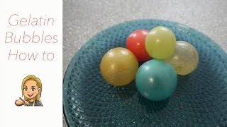 Edible Gelatin Bubbles  How to [upl. by Ydac]