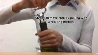 How to use a 2 pronged cork puller wine opener  Prowine [upl. by Dewees]