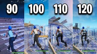 Comparing All FOVs In Fortnite Season X FOV SLIDER INGAME [upl. by Gerek946]