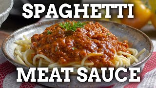 The BEST Spaghetti Meat Sauce Recipe [upl. by Eimmat714]