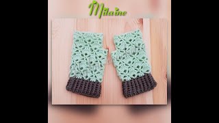 TUTO crochet  Comment faire des Mitaines facile sans couture [upl. by Ihdin848]