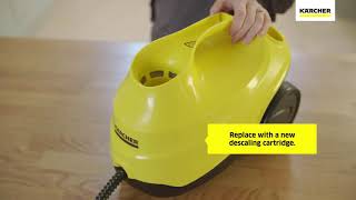 Karcher SC3 Steam Cleaner  Reset The Descaling Cartridge [upl. by Joletta]