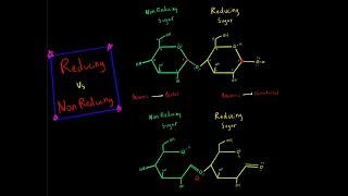 Reducing Sugar vs Nonreducing Sugar Acetal Hemiacetal Carbohydrate Biochemistry MCAT [upl. by Aisatsanna700]