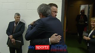 Jose Mourinho hugs Louis van Gaal at Old Trafford [upl. by Rehc]