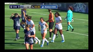 Villanova vs UConn W 102024  Foul Decision  Keeper Collision  CarelessReckless  54th Minute [upl. by Ycats]