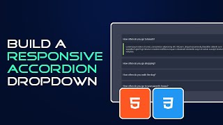 Responsive FAQ accordion dropdown  HTML and CSS Tutorial [upl. by Morena]