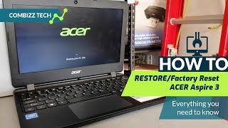 How to restore  factory reset ACER Aspire 3  Complete Tutorial   Reinstall Windows 10 OS [upl. by Eitsim]