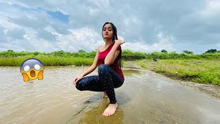 😱OMG I Jumped Into water 😎 Sunday Picnic Fun With Family At Water Fall  Bindass Kavya Vlog [upl. by Nidla]