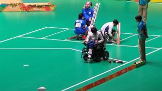 Rio Paralympic Boccia BC3 Individual event Final match 1st end [upl. by Gensmer]