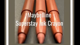 SWATCH Maybelline Superstay Ink Crayon [upl. by Shiroma56]