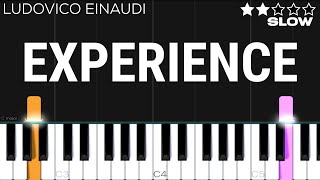 Ludovico Einaudi  Experience  SLOW EASY Piano Tutorial [upl. by Truscott165]