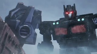 Optimus Prime VS Nemesis Prime  Transformers War For Cybertron  Kingdom [upl. by Ikey185]