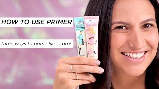 HOW TO USE PRIMER  three ways to prime like a PRO [upl. by Suh]