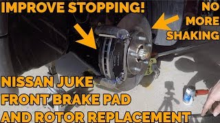 Nissan Juke Brake Pads and Rotor Replacement  20112017  How To [upl. by Nanice]