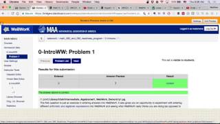 095 Entering WeBWorK Answers [upl. by Oinegue74]