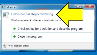 Fix helperexe has stopped working [upl. by Ahsiekar]