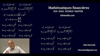 MATHÉMATIQUES FINANCIÈRES PARTIE 1 [upl. by Meagher]