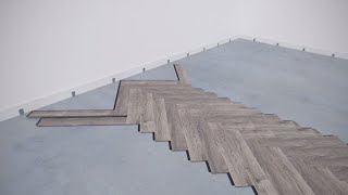 How to Install SLY Herringbone Droplock 400 Design Floors [upl. by Burty601]