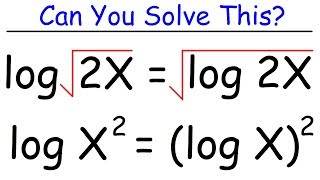 Logarithmic Equations [upl. by Tommy]