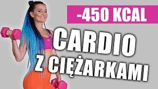 ODCHUDZAJĄCY TRENING Z HANTLAMI 🏋‍♀ CARDIO MODELUJĄCE SYLWETKĘ [upl. by Galitea772]