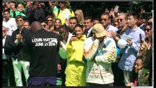 Kanye West gets emotional as he congratulates new Louis Vuitton designer Virgil Abloh [upl. by Inge]