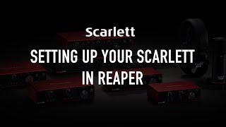 Setting up your Scarlett in Reaper [upl. by Assanav]