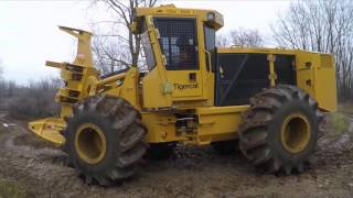 Tigercat Gseries wheel feller bunchers walkaround [upl. by Aiekan711]