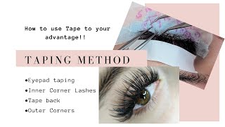 Lash Extensions Taping Method amp Isolation Tips and Tricks [upl. by Koorb]