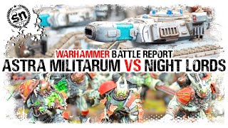 NEW CODEX Astra Militarum vs Night Lords  Warhammer 40000 Battle Report [upl. by Meekar]