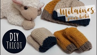 TRICOT  Mitaines pour bébé [upl. by Dadinirt]